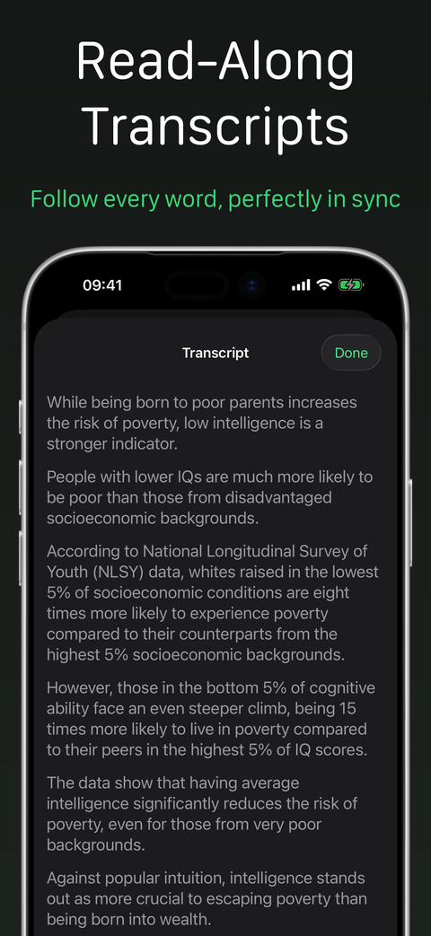 Transcript on iPhone