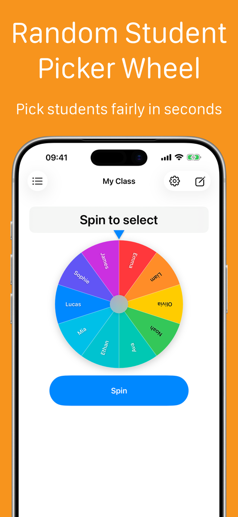 Name Wheel on iPhone