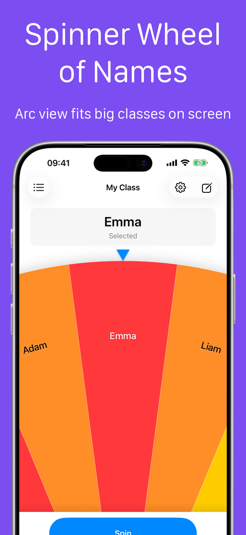 Name Wheel on iPhone