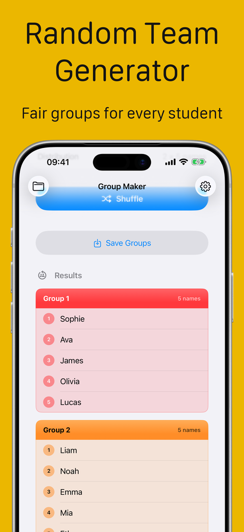 Name Wheel on iPhone