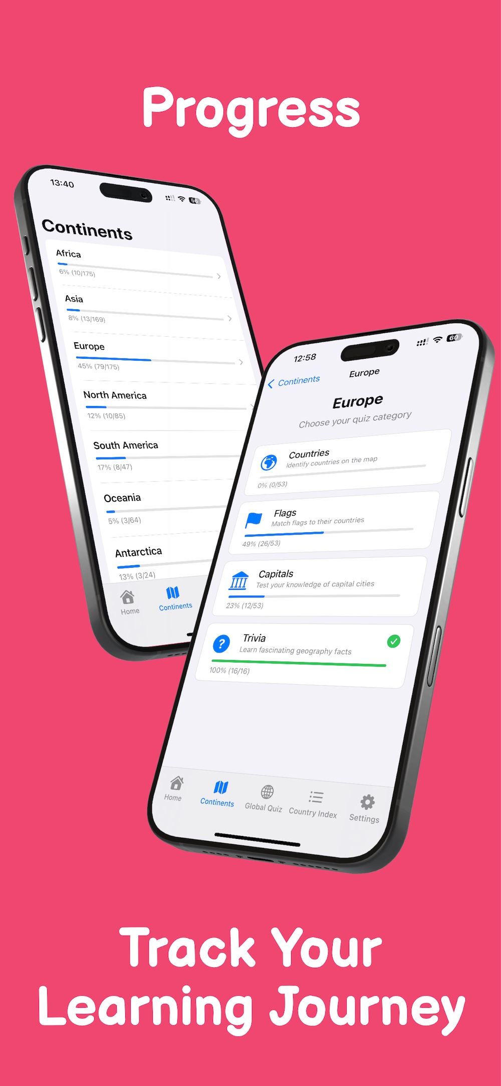 Progress - Track your learning