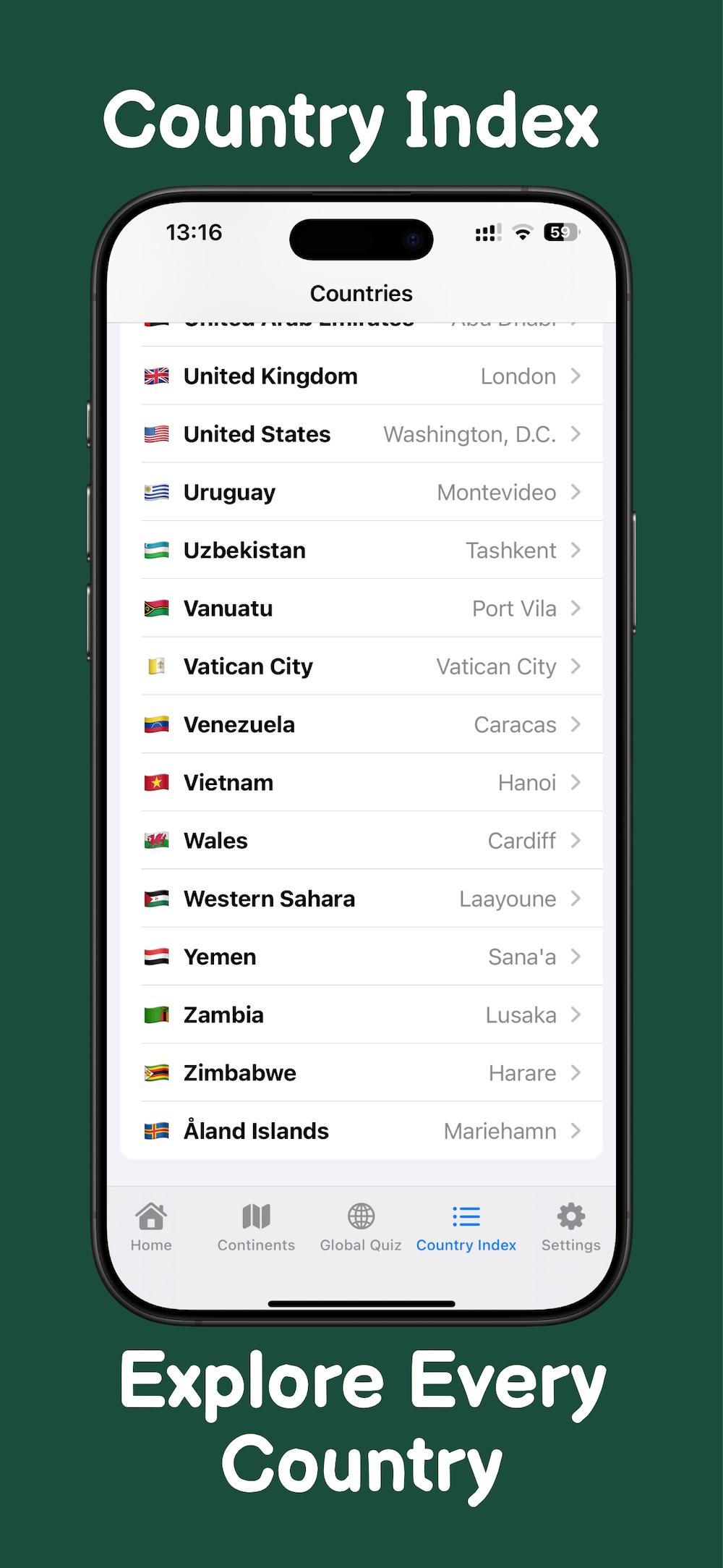 Country Index - Explore every country