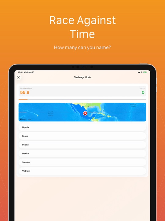 miniAtlas Challenge on iPad