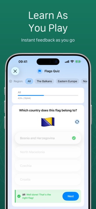 miniAtlas Correct Answer on iPhone