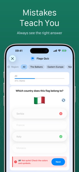 miniAtlas Answer Feedback on iPhone