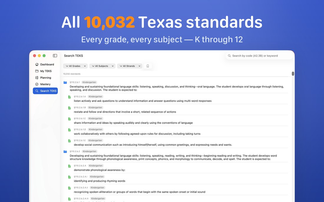 Search 10,032 standards on Mac