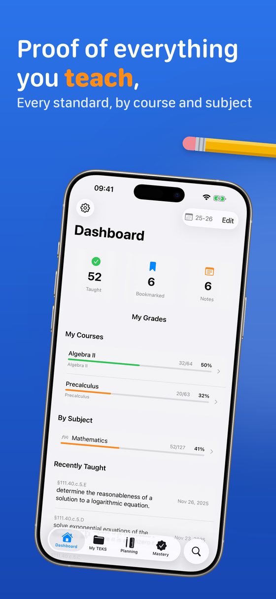 myTEKS on iPhone